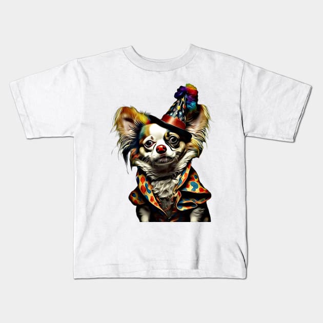 Clown Costume Chihuahua Dog Kids T-Shirt by Unboxed Mind of J.A.Y LLC 